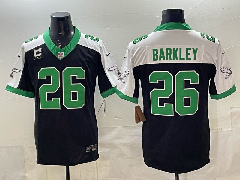 Men 2026 Philadelphia Eagles #26 Barkley Black 3th generations Nike Limited NFL Jersey style 03